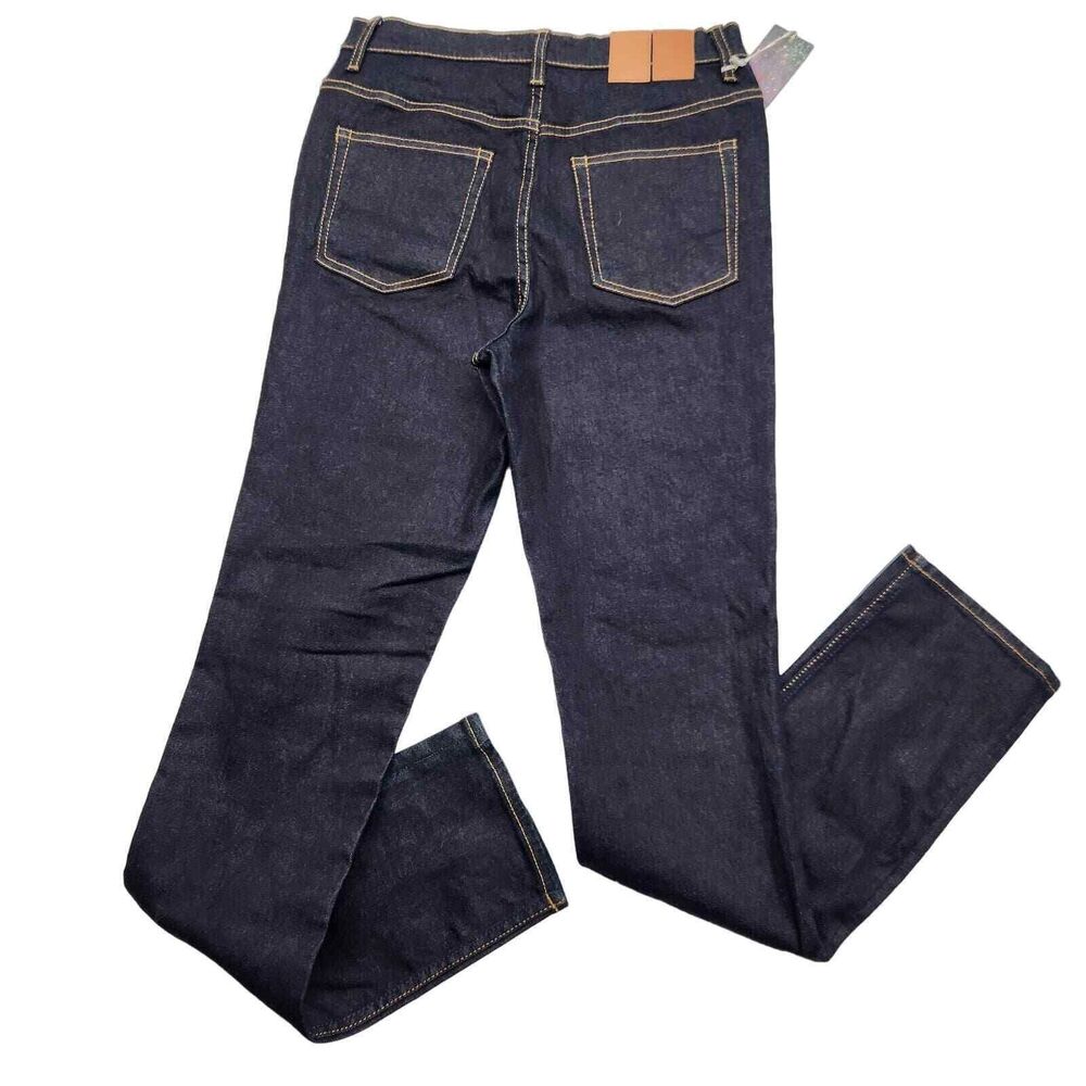 Men's Straight Leg Stretch Jeans 29x31 Dark Indigo Wash Slim Fit NWT Wood Wood - Picture 2 of 14